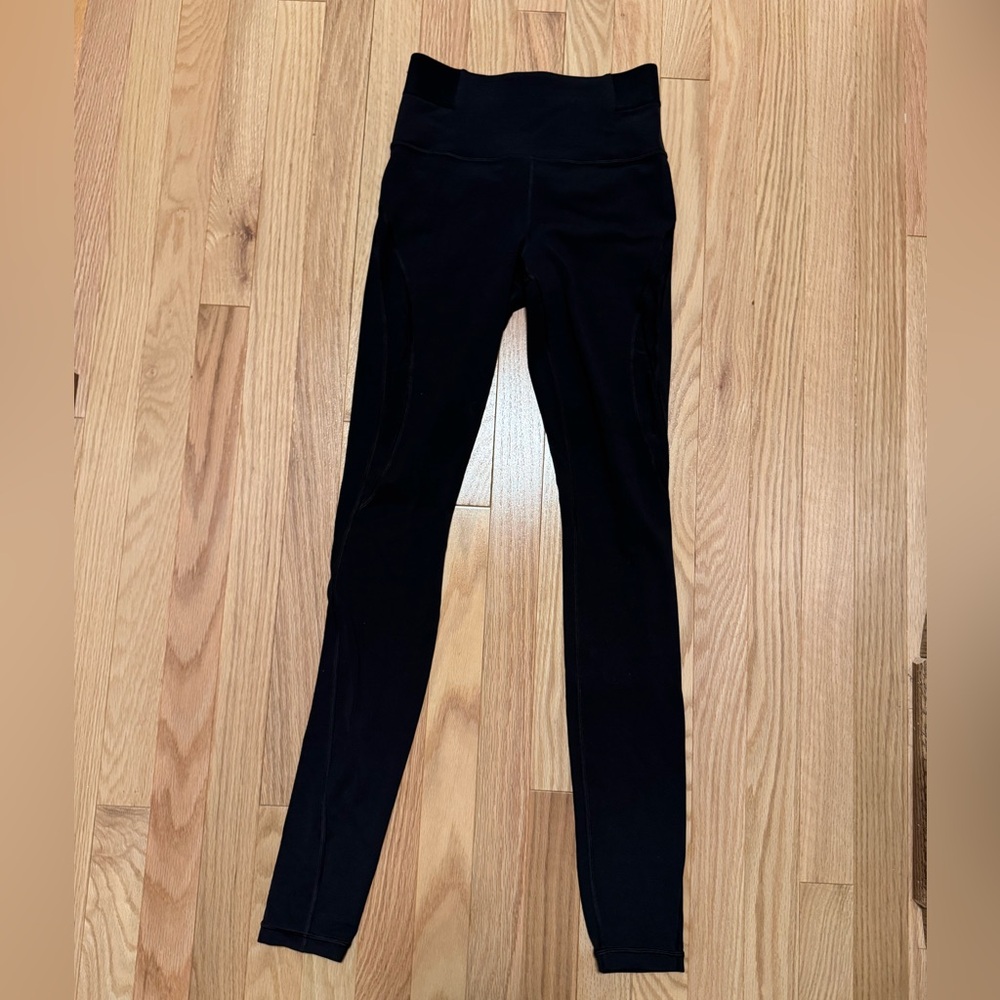 Athleta Black High-Rise Aura Heel Tights